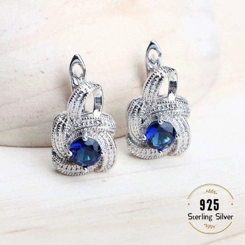 Blue Zirconia Jewelry - Eleworld store