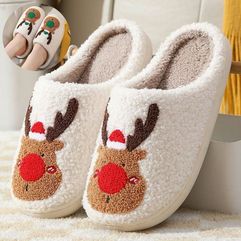 Christmas Shoes Winter Home Slippers Bedroom - Eleworld store