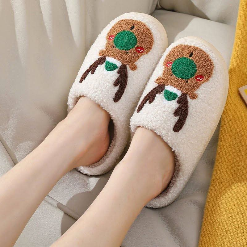 Christmas Shoes Winter Home Slippers Bedroom - Eleworld store