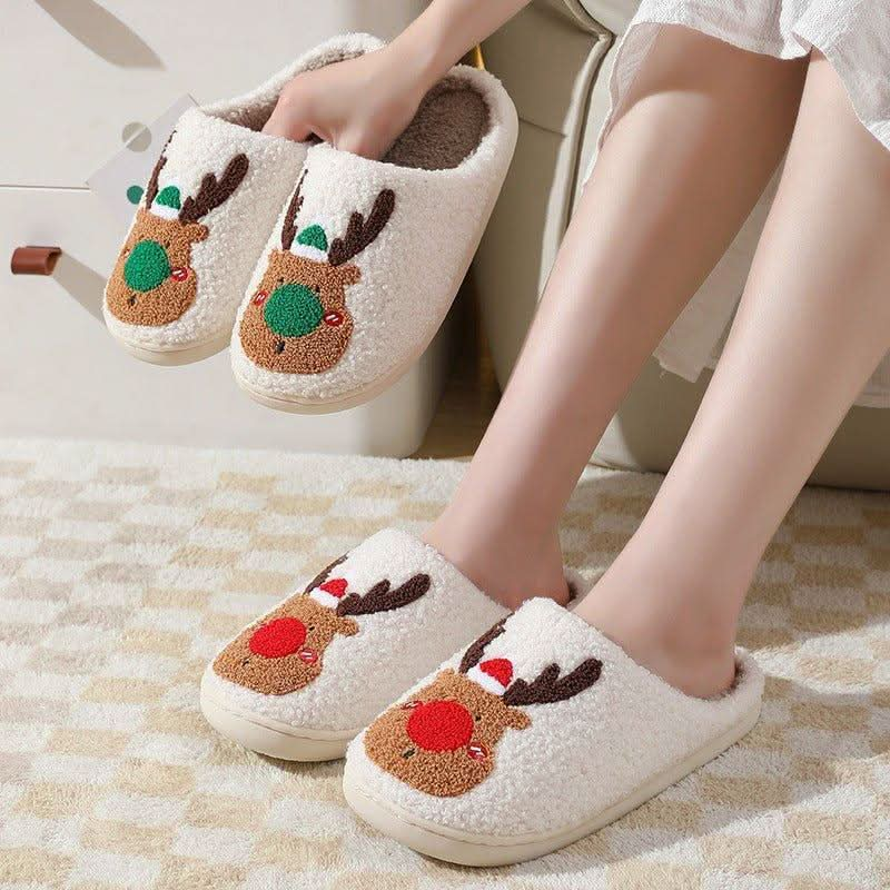 Christmas Shoes Winter Home Slippers Bedroom - Eleworld store