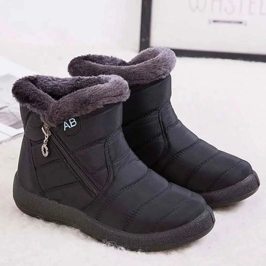 Snow Women Boots Waterproof Women Shoes Zipper Soft Fur - Eleworld store